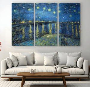 Vincent van Gogh Starry Night over the Rhone Abstract Wall