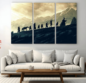 Fellowship Journey Wall Art – Fantasy Adventure Canvas Print