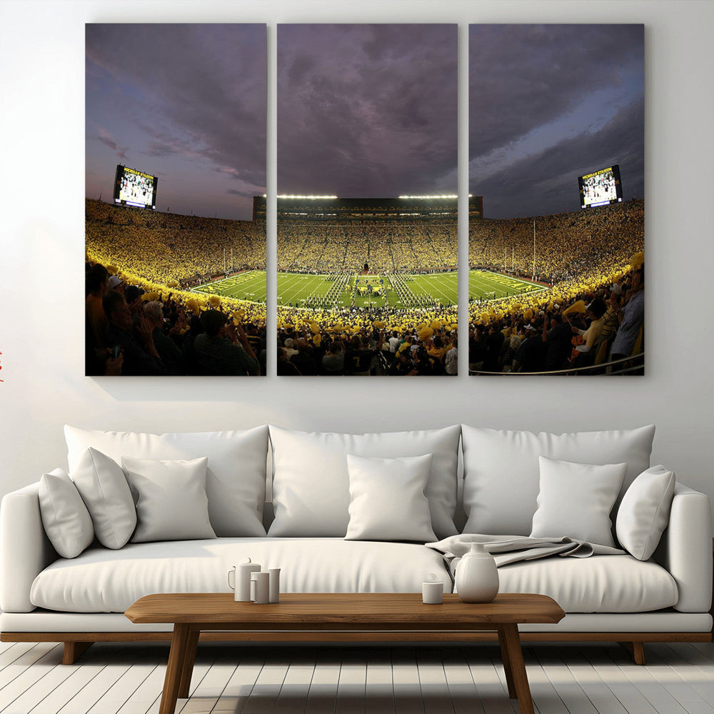 Michigan Wolverines Print - Michigan Stadium Wall Art Canvas