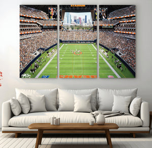 Chicago Bears Soldiers Field Wall Art Canvas Print – Framed