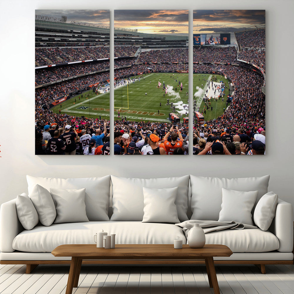 Chicago Bears Soldiers Field Wall Art Canvas Print – Framed