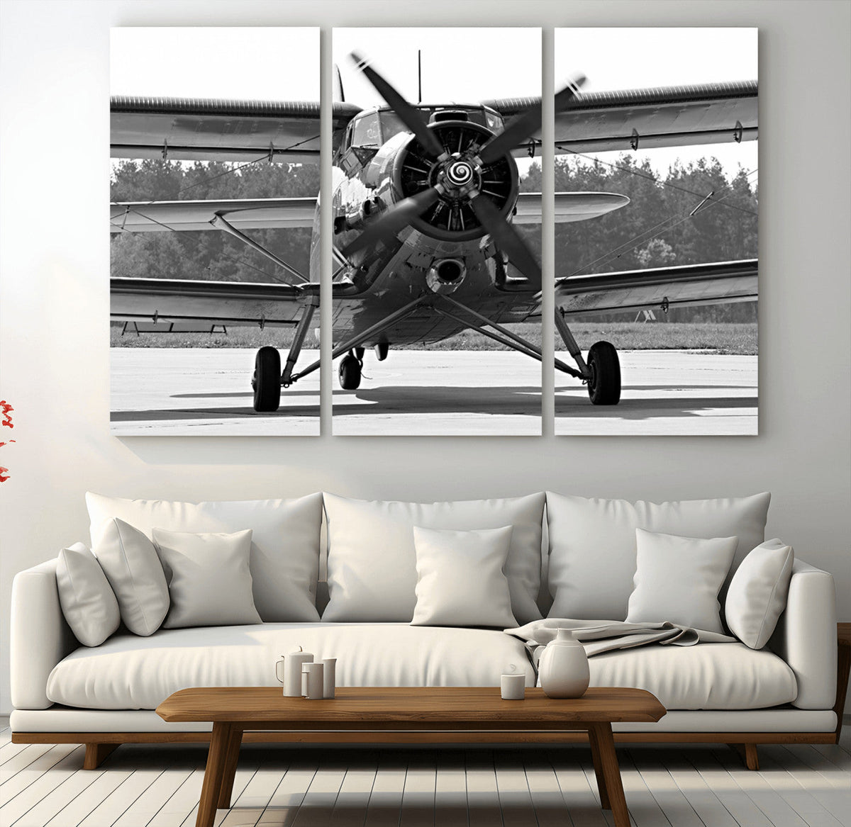 Wall Art Old War Plane Canvas Print