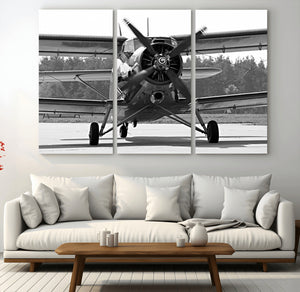 Wall Art Old War Plane Canvas Print