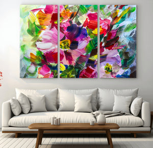 Oil Flower Abstract Canvas Print