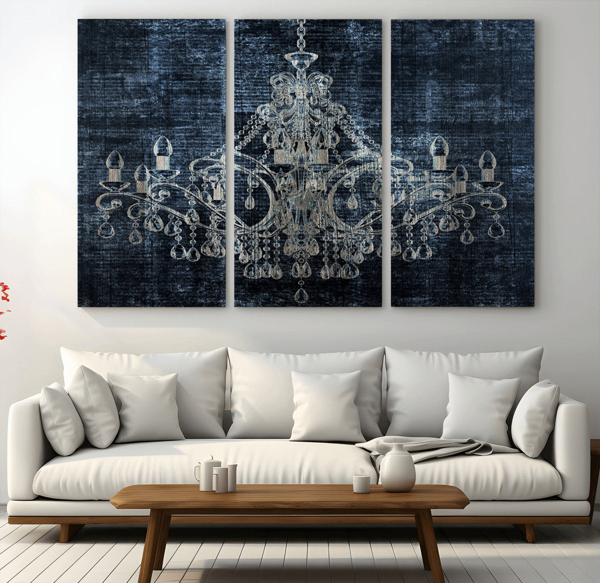 Dark Chandelier Wall Art Canvas Print