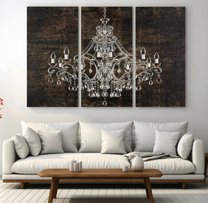 Rustic Chandelier Canvas Print