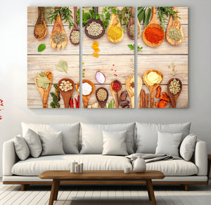 Kitchen Spice on the Table Wall Art, Kitchen Spice Wall Art