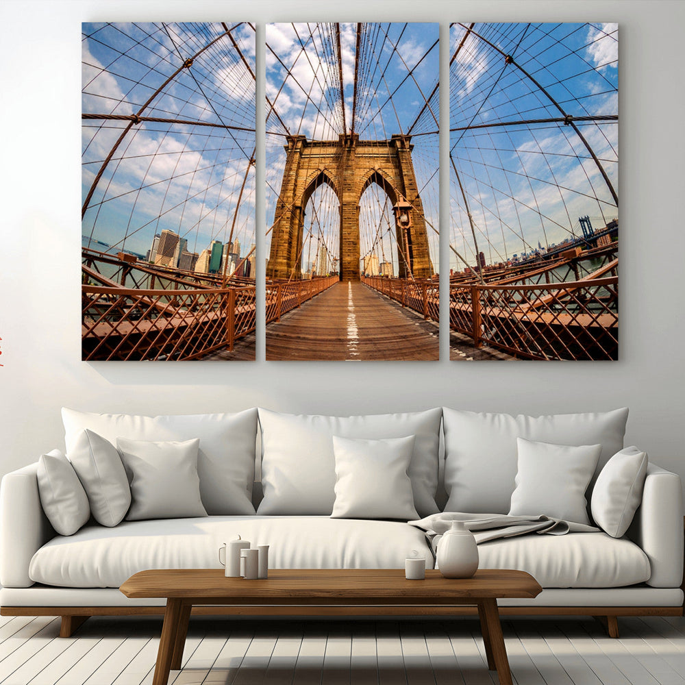 Brooklyn Bridge Manhattan Wall Art Canvas Print