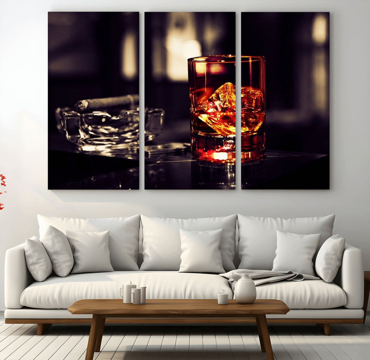 Whiskey and Cigar Canvas – Luxurious Wall Art for Home or
