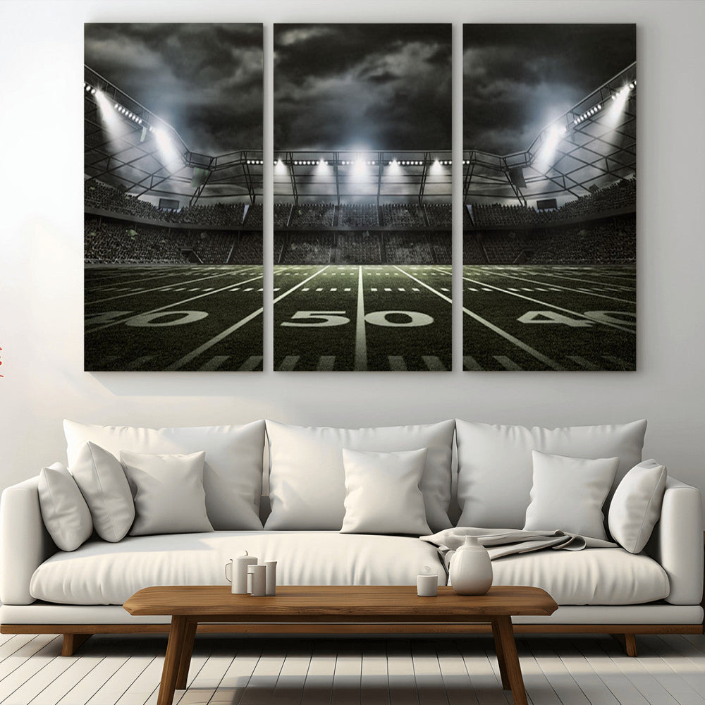 American Football Stadium Wall Art Canvas Print, Stadium