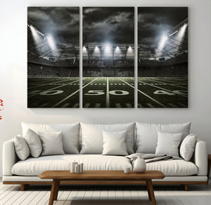 American Football Stadium Wall Art Canvas Print, Stadium