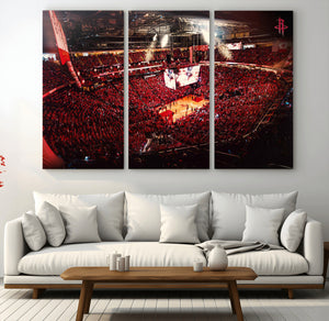 Houston Rockets Basketball Team Print Canvas- Houston Toyota
