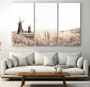 Farm Prints Set, Farmhouse Wall Art Canvas, Country House