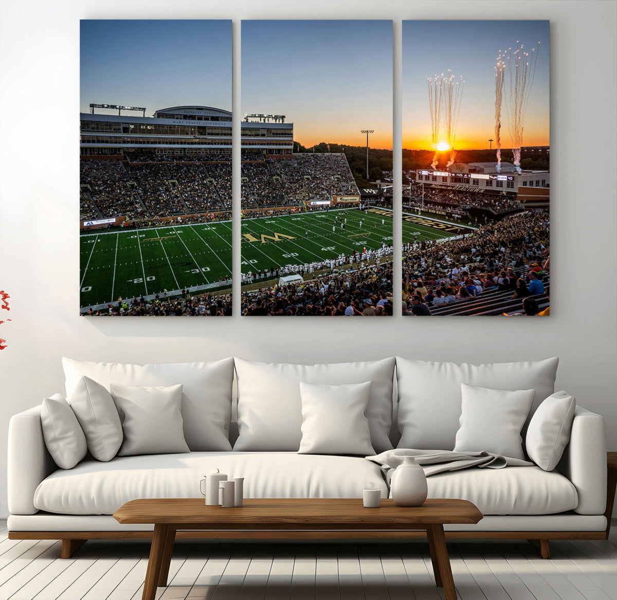 Demon Deacons Football Team Print Canvas- Winston-Salem