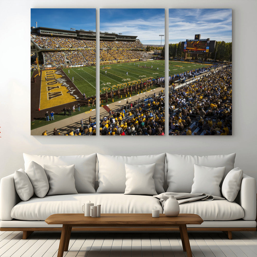 University of Wyoming Cowboys Football Team Print - Laramie