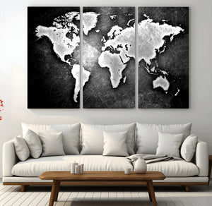 World Map Wall Art Canvas Print – Framed Wall Art for