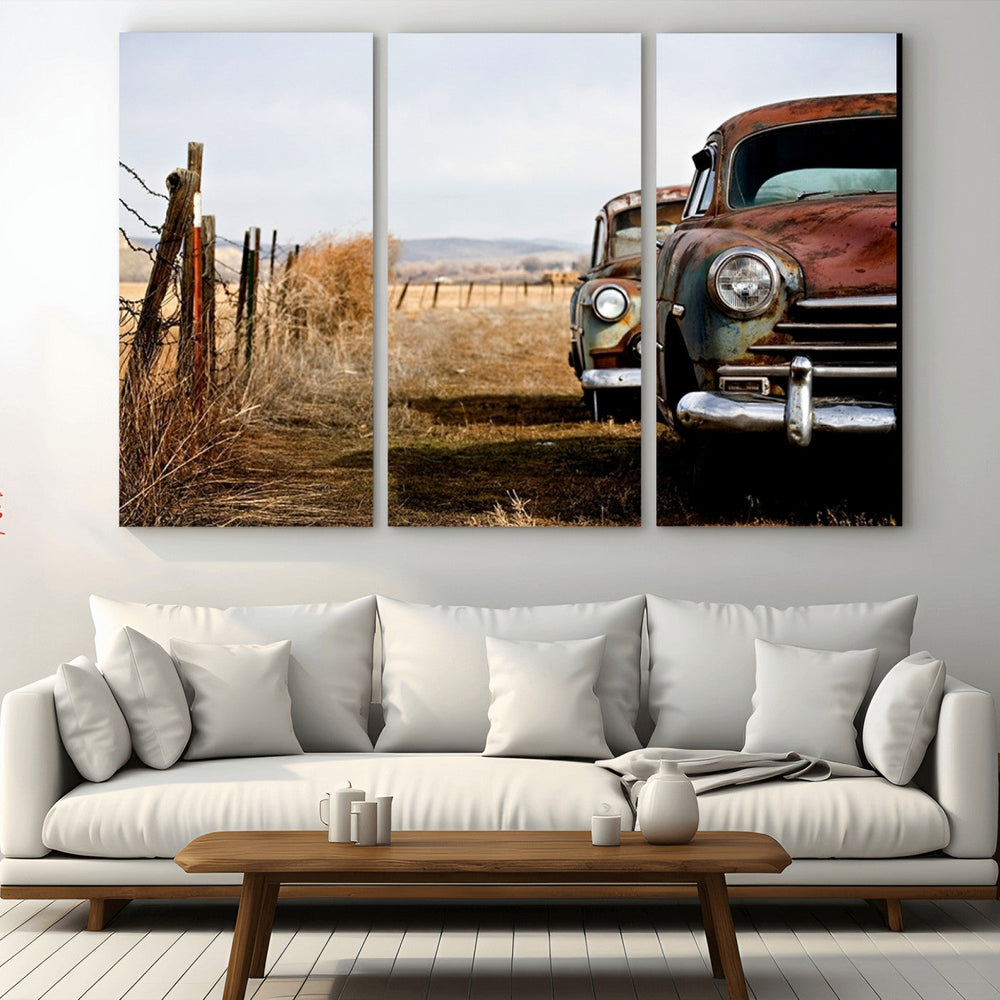 Classic Cars Vintage Wall Art Canvas Print