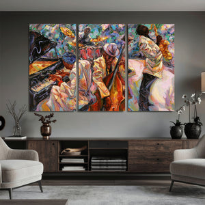African American Jazz Art Music Abstract Wall Art Painting