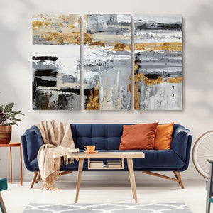 Abstract Painting Canvas Wall Art Print Paint Drip Art Brush
