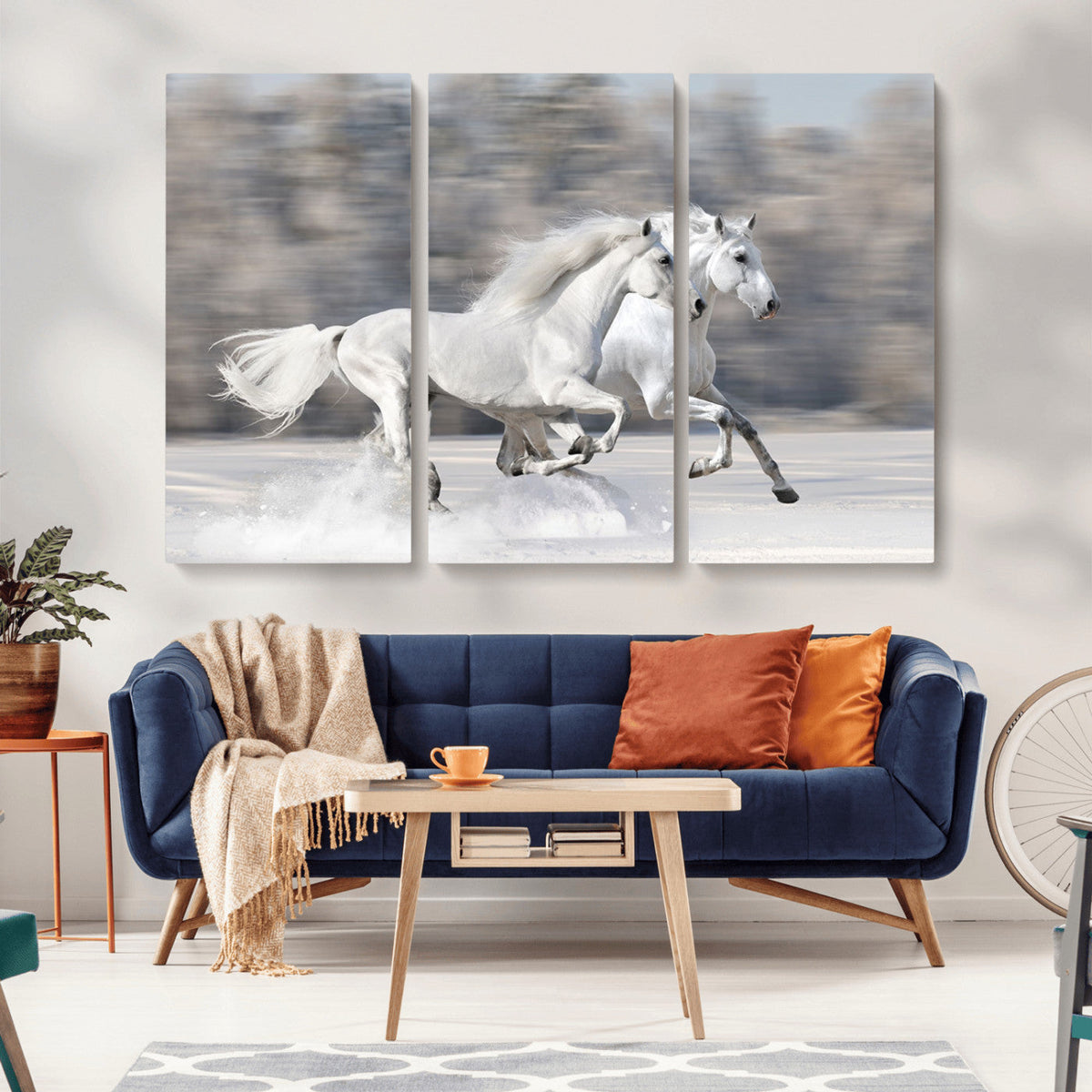 The White Horses Wall Art, Framed White Horses Wall Art
