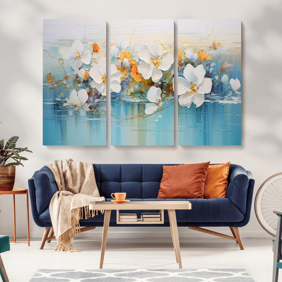 Abstract Flower Wall Art Canvas Print