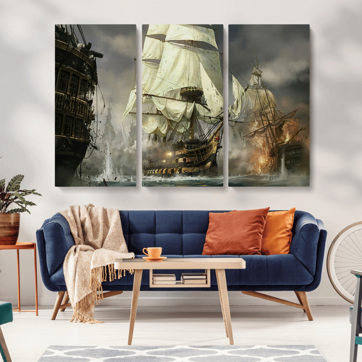 Pirate Ship War Wall Art Canvas Print