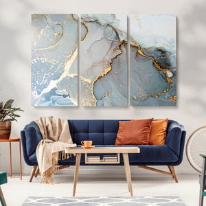 Large Abstract Marble Wall Art Canvas Print for Living Room
