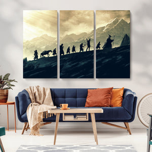 Fellowship Journey Wall Art – Fantasy Adventure Canvas Print