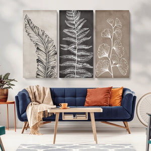 Minimalist Botanical Wall Art Canvas Print, Framed and Ready