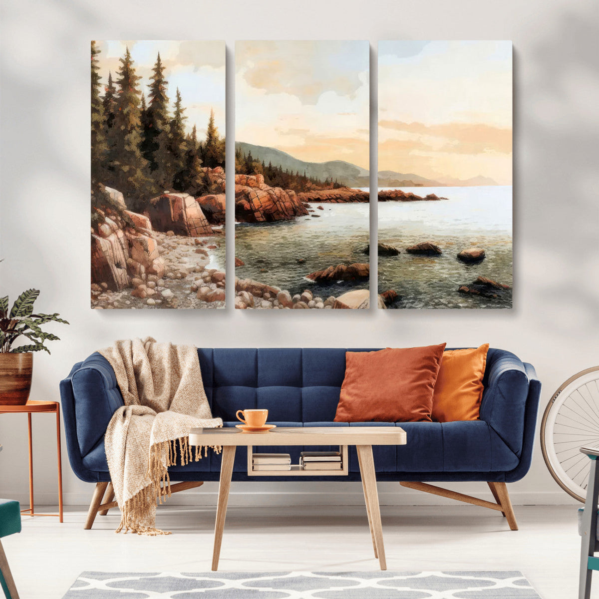 Serene Coastal View of Acadia National Park Wall Art -