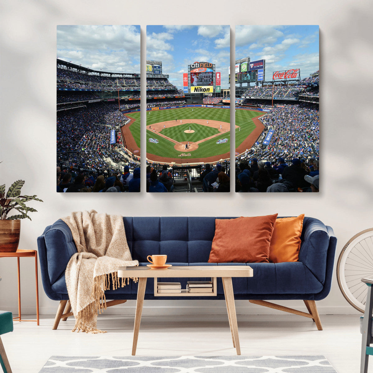 New York Mets Baseball Team Print - Citi Field Stadium Wall