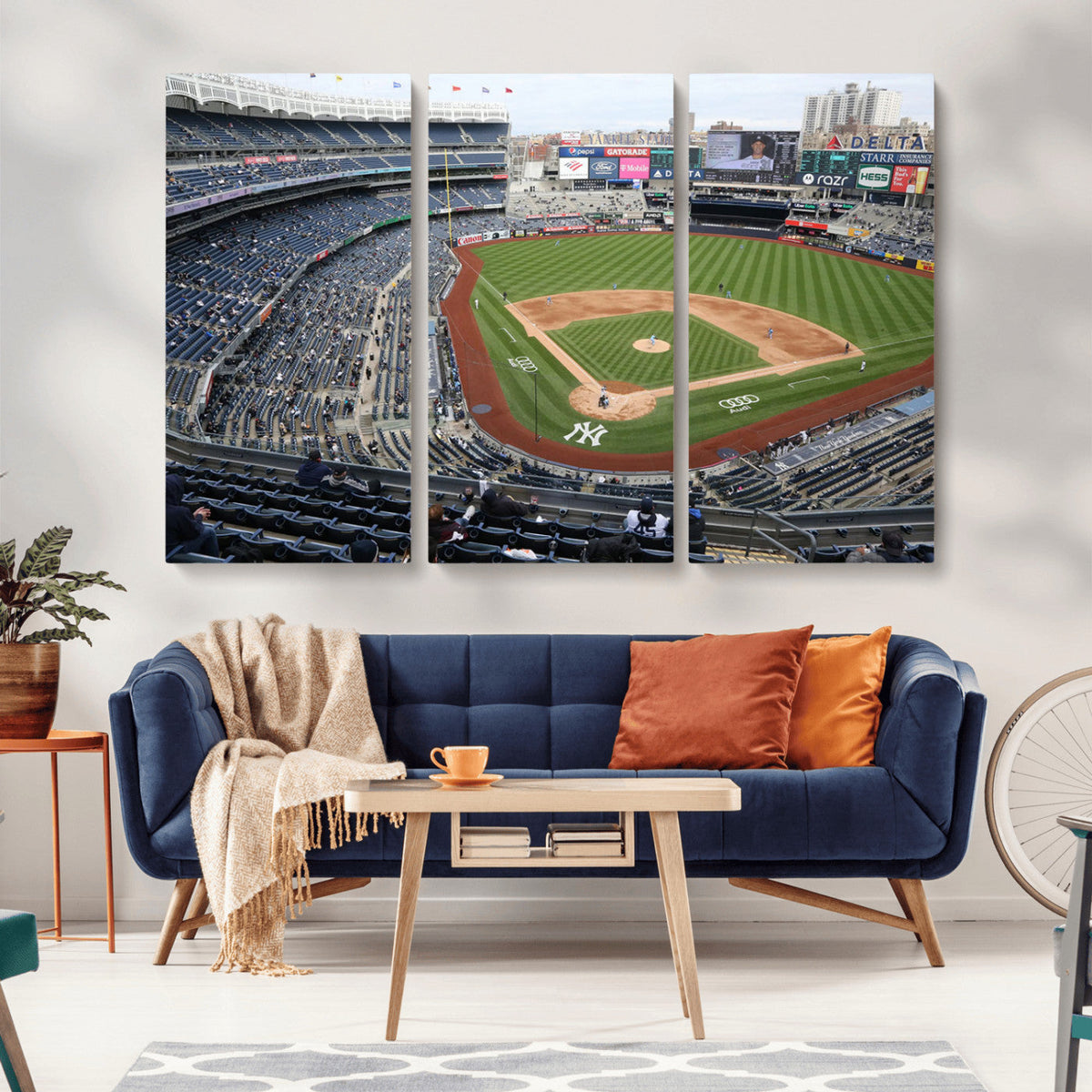 New York Yankees Baseball Team Print - Yankee Stadium Wall