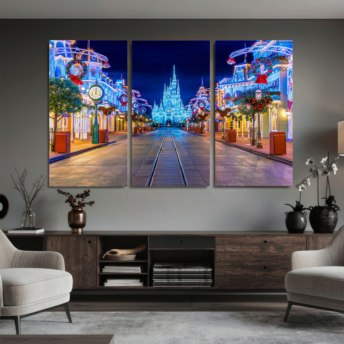 Disney Wall Art | Castle Large Wall Art Disney Magic Kingdom