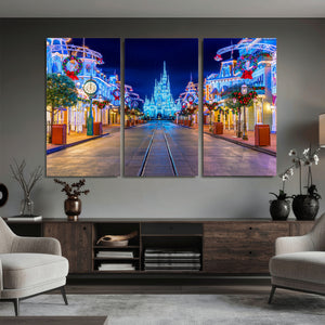 Disney Wall Art | Castle Large Wall Art Disney Magic Kingdom