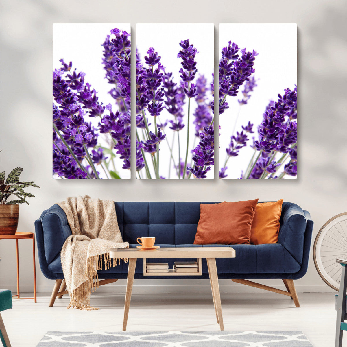 Lavender Flower Wall Art Canvas Print