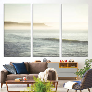 Coastal Cliffs Wall Art Canvas Print – Misty Ocean Seascape