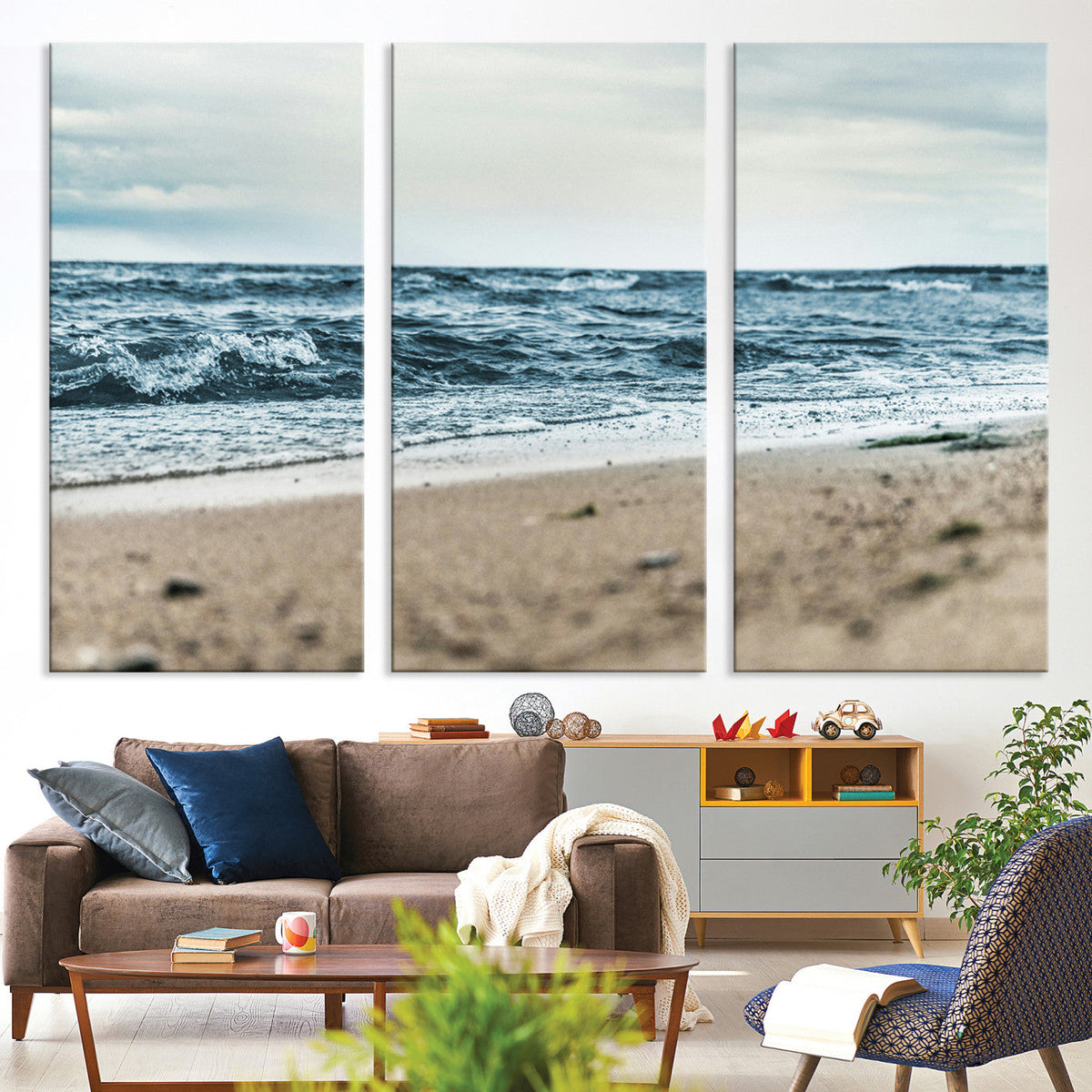 Ocean Wall Art Canvas Print – Moody Coastal Seascape Scene