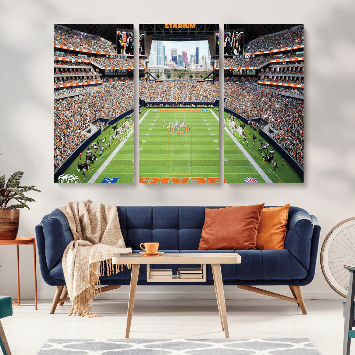Chicago Bears Soldiers Field Wall Art Canvas Print – Framed
