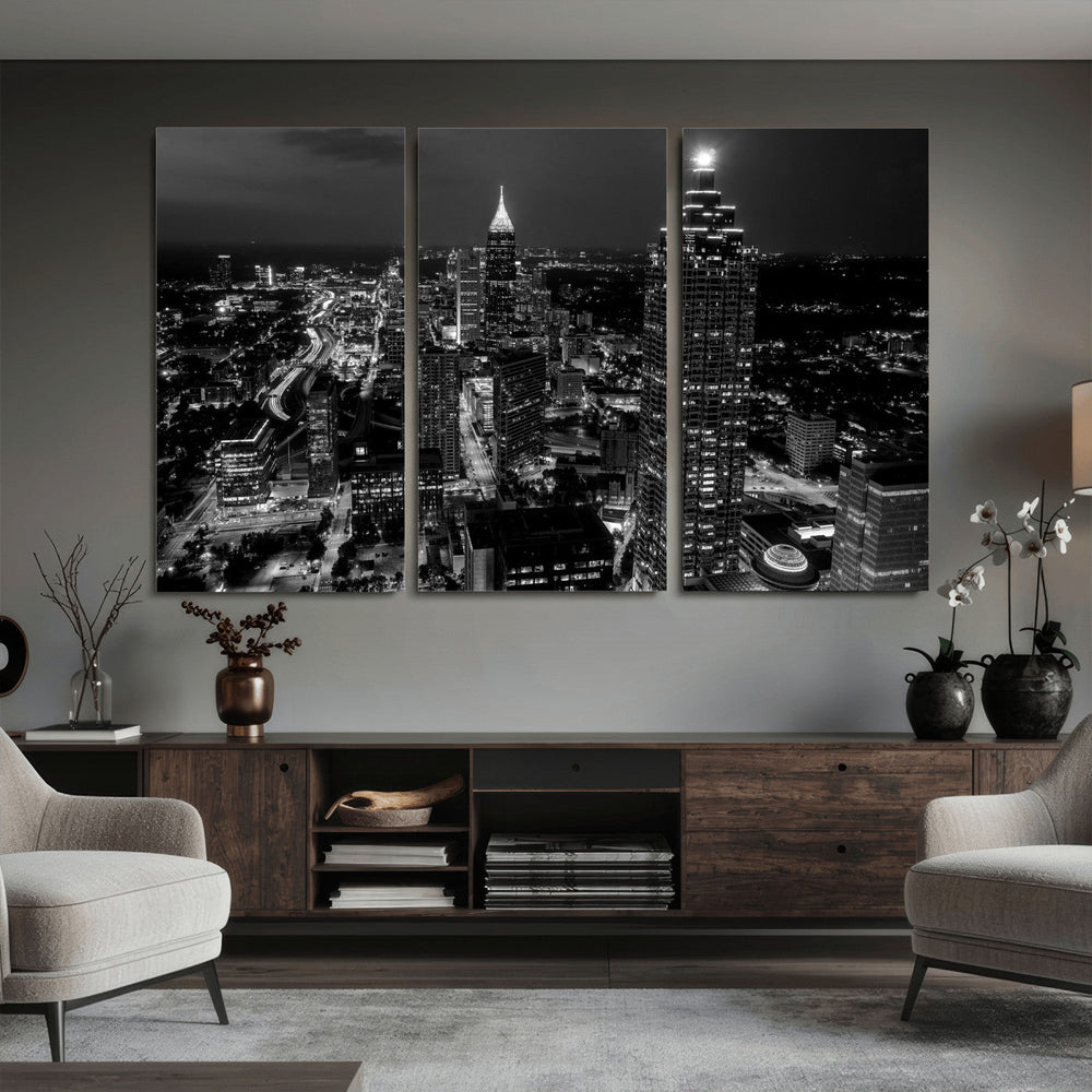 Atlanta Skyline Wall Art Canvas Print, Atlanta Downtown