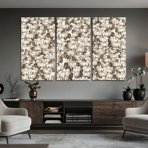 American Bison Canvas Print - Abstract Buffalo Wall Art
