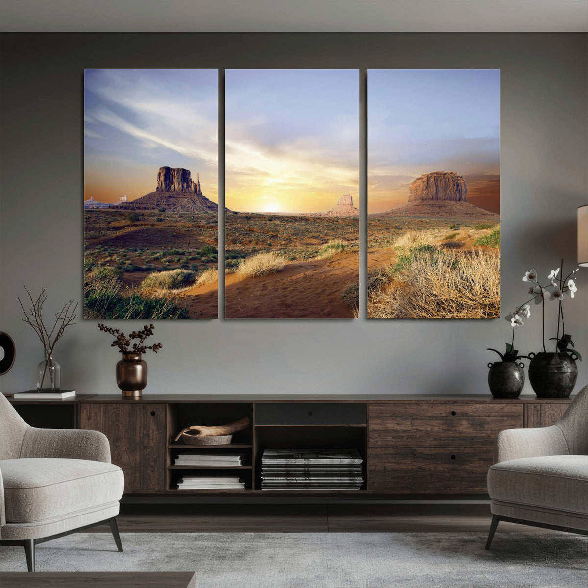 Monument Valley Desert Wall Art Canvas Print, Southwest
