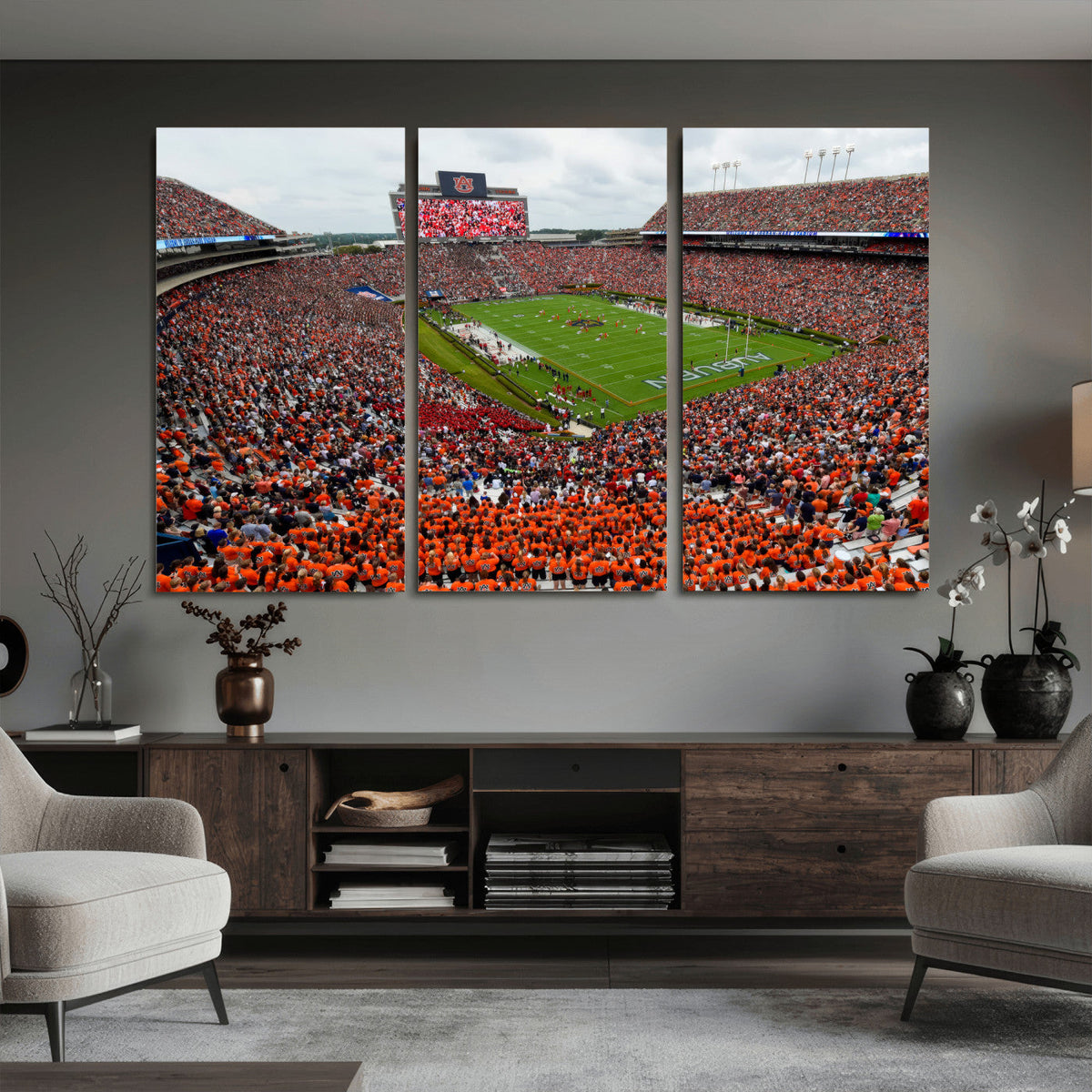 Auburn Stadium Wall Art Canvas Print, Jordan Hare Stadium
