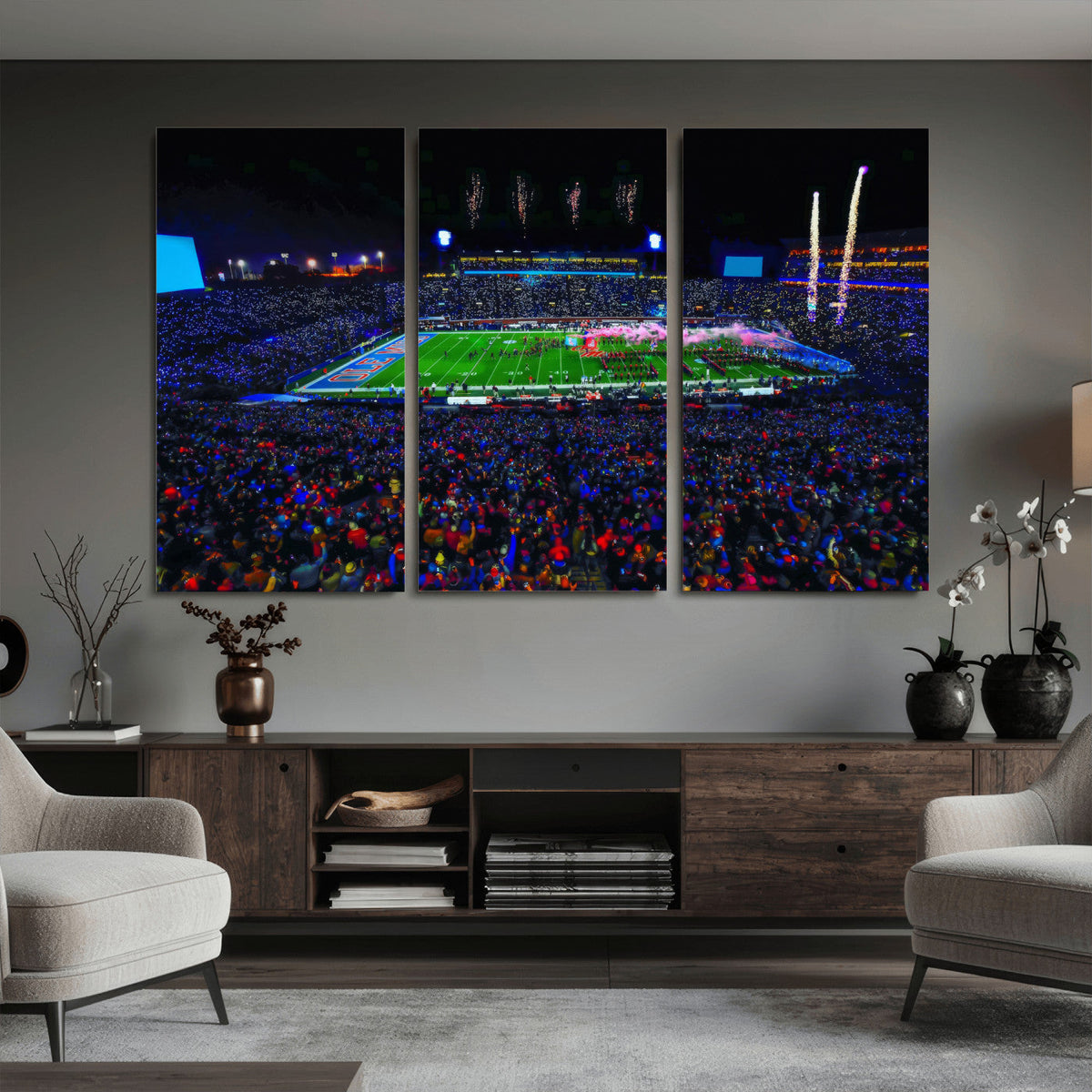 Ole Miss Rebels Vaught Hemingway Stadium Wall Art Canvas