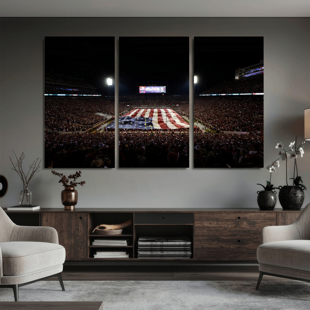 Oklahoma Memorial Stadium Wall Art Canvas Print – Oklahoma