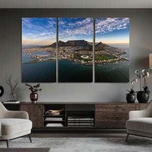 Cape Town Wall Art Canvas Print – Table Mountain Coastal