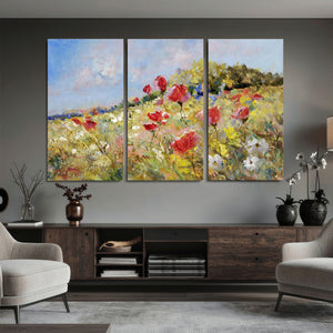 Abstract Mountain Landscape Wall Art Canvas Print – Textured