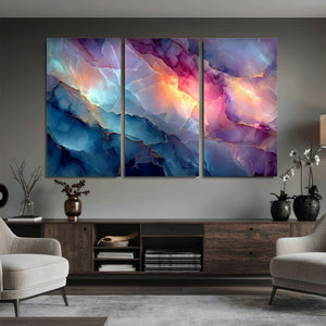 Colorful Abstract Canvas Wall Art Print, Vibrant Popup Color Art Print
