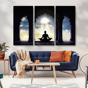 Women and Yoga Wall Art Canvas Print