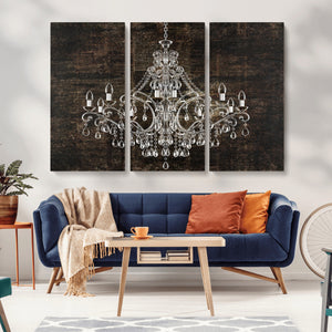 Rustic Chandelier Canvas Print