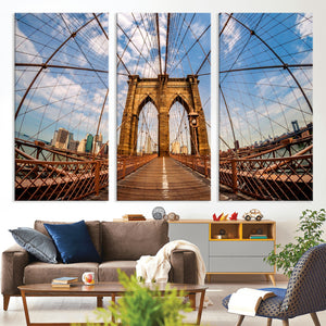 Brooklyn Bridge Manhattan Wall Art Canvas Print